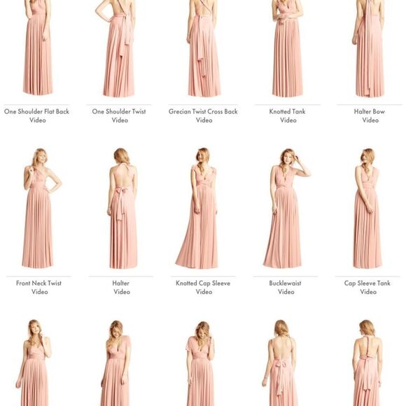 NWT Twobirds Classic Ballgown Bridesmaids versatile Dress Sz 0-12  Host Pick - Picture 2 of 6